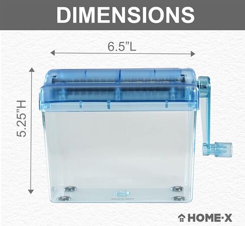 جهاز تمزيق المستندات الورقية من HOME-X، مستلزمات المكتب والتدريس، أداة تقطيع الورق اليدوية، أدوات قطع الورق للمنزل والمكتب - أزرق in Kuwait