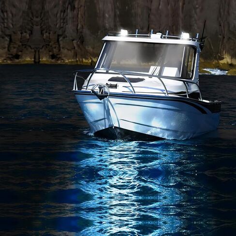 Nilight Marine LED Light Pods Navigation Lights 2PCS 4 بوصة White Spot Flood Combo Ponton Boat Deck Dock Lights للصيد الليلي T-top Stern Yacht Port الشراعية الشاحنات الجرارات، ضمان لمدة عامين in Saudi Arabia