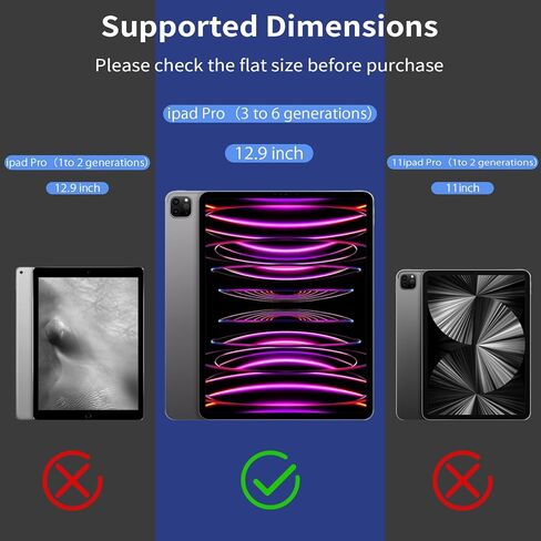 fro iPad pro 12.9 screen protector[Automatic Alignmenti] iPad pro screen protector 12.9 2022 6th & 2021 5th & 2020 4th Generation【automatic fit】 anti-fingerprint, easy to install in Saudi Arabia