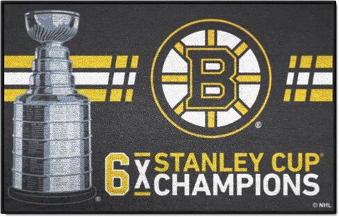 FANMATS 10491 Boston Bruins Starter Mat Accent Rug - 19in. x 30in. | Sports Fan Home Decor Rug and Tailgating Mat in Saudi Arabia