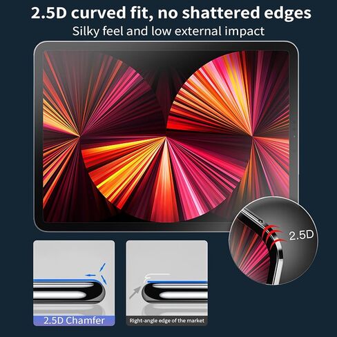 fro iPad pro 12.9 screen protector[Automatic Alignmenti] iPad pro screen protector 12.9 2022 6th & 2021 5th & 2020 4th Generation【automatic fit】 anti-fingerprint, easy to install in Saudi Arabia