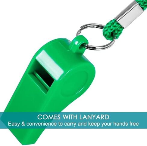 Pilarmuture Plastic Whistles, Multicolor Sports Whistles with Lanyard, Loud Crisp Sound Whistle Bulk Ideal for Coaches, Referee, Lifeguard, School, Soccer, Emergency(8 Pcs) in Saudi Arabia