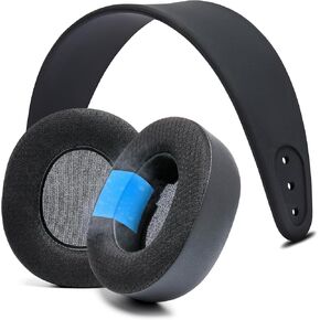 WC EARPAD و CILICONERDER COMBO لسماعات الرأس اللاسلكية Nova Pro | تهدئة أذن الهلام ومطابقة العصابة تصميم للألعاب الملحمية | أسود