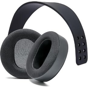 WC Earpad and Upgraded Silicone Headband Combo for Audeze Maxwell Headphones | Cooling Gel Earpads & Matching Design Headband for Epic Gaming | Black
