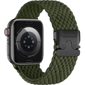 Nylon Sport Loop for Apple Watch Ultra/Ultra 2 Band 49mm 46mm 45mm 44mm 42mm 41mm 40mm 38mm Men Women, Parachute Buckle Stretchy Braided Strap Wristband for iWatch Bands SE Series 10 9 8 7 6 5 4 3 2 1 in Kuwait