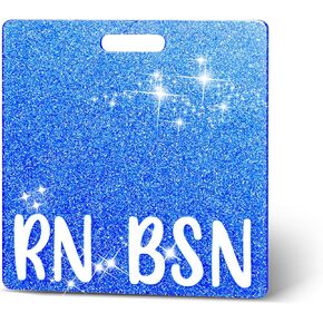 Pink RN BSN Badge Card Glitter Nurse Badge Buddy Nurse Badge Holder ID Name Identification Badge Accessories for Women Coworkers Resident Nurses Aesthetic in Kuwait