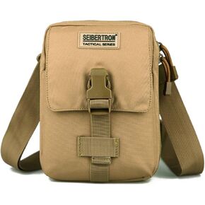 Seibertron tactical Military Waterproof outdoor 7.9" tablet shoulder waist bag Leisure wallet Everyday Bag Khaki