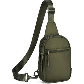 CHOLISS Small Crossbody Bags for Women and Men, Sling Backpack Travel Bag Nylon, Black