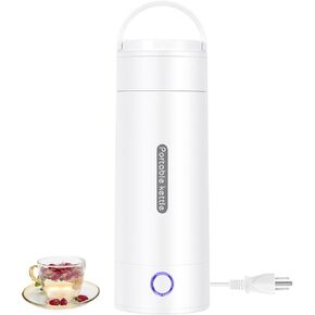 Portable Travel Electric Kettle, 350ml Small Electric Tea Kettle, Mini Hot Water Boiler 304 Stainless Steel Automatic Shut off and Dry Protection