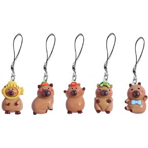 5 PCS Cute Capybara Phone Charms, Wallet, Keychain Pendant,Y2K Phone Charms for Friends Gift
