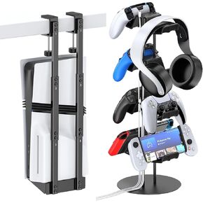 Kytok PS5 Vertical Under Desk Mount for PS5/PS5 Slim/PS5 Pro, Controller Stand