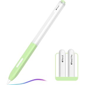 AZF Apple Pencil Pro Case Split Translucent Design Apple Pencil 2 /Pro Cover,Silicone Apple Pencil 2nd Generation CasePerfect Grip，Supports Wireless Charging and Double-tap (White)
