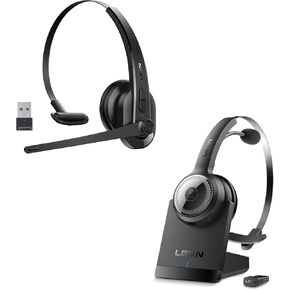 LEVN Bluetooth 5.0 Headset, Wireless Headset with Mic for Work