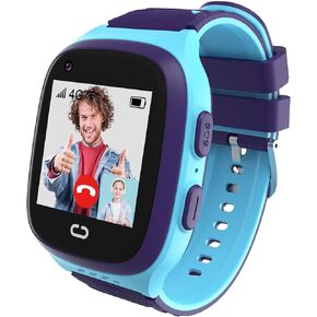 4G Kids Smart Watches Girls with GPS Tracker & Video Calling Kids Cell Phone Watch for Girls Age 5-12, One-Key SOS Call Voice Chat Camera Alarm Clock Touch Screen Smart GPS Tracker for Kids Gift(Pink)