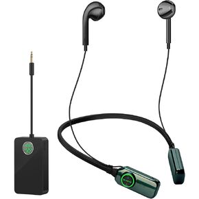 سماعات التلفزيون اللاسلكية ، وضعتان من Bluetooth و 2.4 جرام من أذن الأذن مع محولات المرسل ، محولات USB & RCA ، نطاق 100 قدم ، لا تأخير صوتي ، عمر بطارية 30 ساعة ، قابس & تشغيل