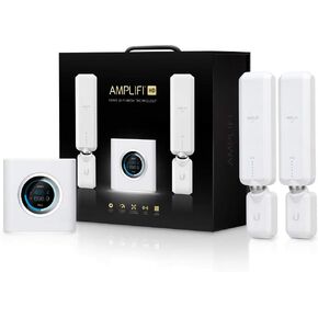 AmpliFi HD WiFi System by Ubiquiti Labs, Seamless Whole Home Wireless Internet Coverage, HD WiFi Router, 2 Mesh Points, 4 Gigabit Ethernet, 1 WAN Port, Ethernet Cable, Replaces Router & WiFi Extenders