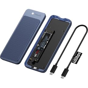 NewQ USB4 M.2 NVMe SSD Enclosure - 40Gbps Ultra-Fast Transfer, Tool-Free Setup, Dual-Sided Cooling, Thunderbolt 4/3 & USB4/3.2 Compatible, Fits M1/M2 M3/M4, Supports 2230/2242/2260/2280 SSD