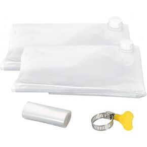 2 Packs Foldable Water Storage Bladder, Bathtub Bladder BPA Free, Hold Up to 60 Gallons of Fresh Drinking Water, Using for Emergencies, Hurricane Preparedness and Disaster Prepping.