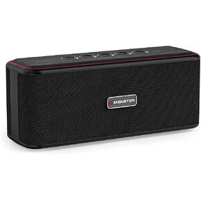 Monster Shock Plus Bluetooth Speaker ، مكبر صوت محمول مع صوت استريو بصوت عالٍ 30 واط ، بلوتوث 5.4 ، إقران TWS ، وقت اللعب 15 ساعة ، بطاقة AUX/TF ، مكبرات صوت لاسلكية مقاومة للماء IPX6 للهجرة الخارجية ، للحفلات.