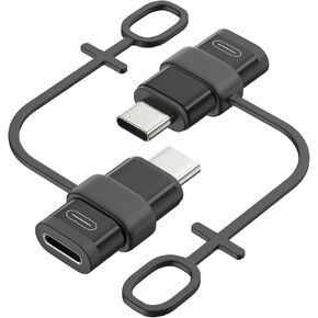 MoKo Lightning to USB C Adapter 4Pack, NOT for Earbuds/Headphones/OTG, USB-C to Lightning Adapter for iPhone 15/16 Pro/16 Pro Max/Plus,Galaxy S24,iPad,ONLY for 36W Fast Charging/Data Sync, White/Black