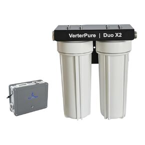 VP6 UV-C LED Ultraviolet Water Filter Purifier, Reduce up to 99.99% of Contaminants12 VDC, Duo X2 Two-Stage RV Water Filter System Reduce Sediment, Chlorine, Odor, Heavy Duty