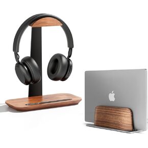 UPERGO Desktop Vertical Laptop Stand and Headphone Stand