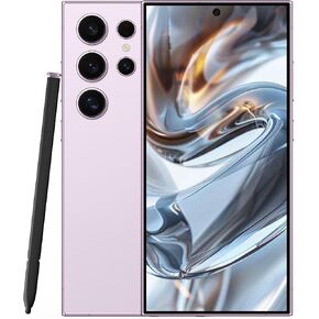 الهواتف المحمولة C24 Ultra غير المقفلة للهواتف الذكية Android Android 13+256GB/6.8 "شاشة HD/SIM/108MP+48MP كاميرا/6800 مللي أمبير/قلم مدمج (أبيض)