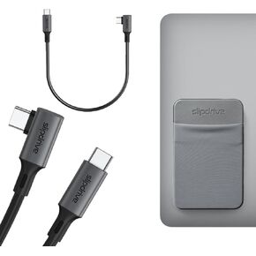 Slipdrive + Short USB C to USB C 3.2 Gen 2 Bundle (Grey)