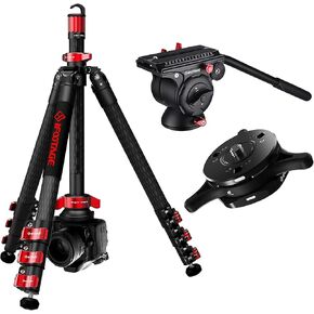 IFOOTAGE Camera Tripod with Tripod Head, 59" Professional Travel Complete Tripods Compatible with Canon, Nikon, Sony DSLR Camcorder Video Photography