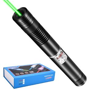 Rechargeable Green Laser Pointer High Power, Long Range Laser Pointer Green Visible Beam for Astronomy, Architecture, Outdoor Adventures