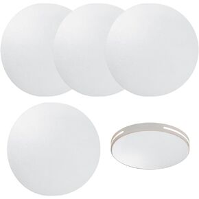 NBEADS 4 Pcs Lampshade Diffuser, 2mm Thick Frosted White Diffuser Sheet Acrylic Flat Circular Disk for Drum Style Lampshades Pendants Softening Light-Fits 11.5-13inch Openings No Center Hole
