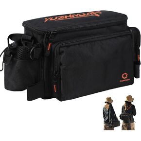 Small Fishing Bag with Rod Strap, Small Tackle Bag – Tackle Boxes & Gear,Portable & Lightweight, Move Freely, Cast Smoothly - Fishing Gifts for Men (Large - Light Grey) in Kuwait