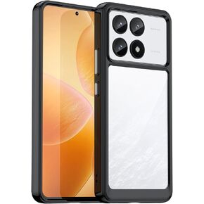 for Redmi K70/K70 Pro Phone Case with Lightweight and high Transparency Shock Absorption Protection, TPU Material for Comfortable Touch, Screen Camera for high Protection, (Black)