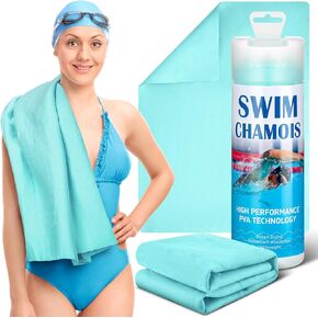 Extra Large Swimming Towel Quick Dry for Swimmers Microfiber Towel Lightweight Chamois 35.4" x 24.8" for Diving Triathlons and Other Water Sports Beach Shower Pool Gym Camping
