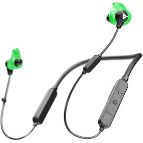Decibullz Safe + Sound Wireless Bluetooth Headphone & Decibullz Custom Molded Earplugs, Comfortable Hearing Protection for Shooting, Hunting, Travel, Work, & Concerts (Green)