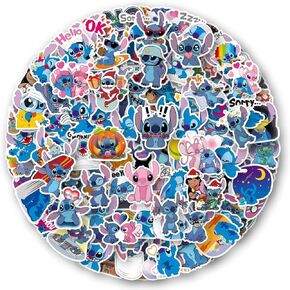 Stitch Stickers Water Bottles Waterproof: 100 Pieces Lilo and Stitch Stickers for Girls Kids Stitch Gifts Stuff Party Favors - Car Stickers and Decals with Box