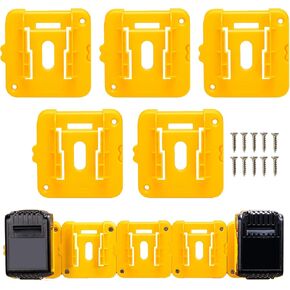 Battery Holder Fit for DeWalt 20V Battery, Wall Mount Batteries Storage Organizer for Work Van, Shelf, Toolbox for DCB200 for DCB203 for DCB205 for DC