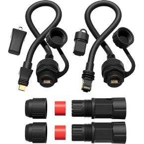 Starlink Enterprise Ethernet Adapter Waterproof RJ45 Coupler Extension Cable for Starlink Enterprise Dish and Power Supply