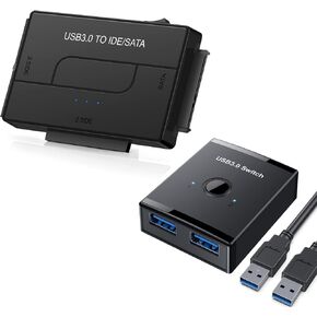 【حزمة】 yinnceen USB 3.0 إلى محول محرك صلب خارجي محول IDE و SATA ومحول USB 3.0