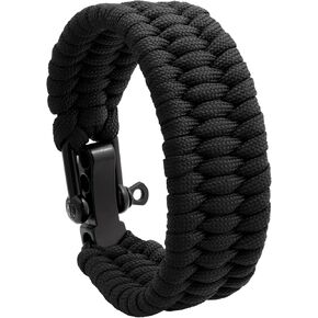 HAQUIL Men's Adjustable Paracord Survival Bracelets with Metal Clasp, Durable Tactical Rope Wristband