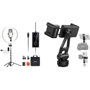NEEWER 12" 24W High Power LED Ring Light for Phone with 71" Stand, Bi Color 2900K-7000K, USB Type C PD Input, Metal Phone Tripod Mount with Cold Shoes Included