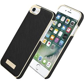 kate spade new york Saffiano leather Wrap Case for iPhone 7 - Saffiano Black/Gold