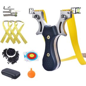 Stainless Steel Slingshot,for Adults, Professional Tactical Slingshot, Slingshot for and Shooting Practice, high-Speed Catapult with Projectile, Rubber Band, Box