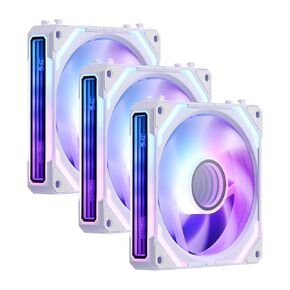 Redragon GCF012 Reverse 120mm PC Case Fan, Daisy-Chain Connection, 5V 3Pin ARGB Lighting, 4 Pin PWM Case Fan, for Radiator/Computer Case Cooling, 120x120x25mm, 3 Pack, Black