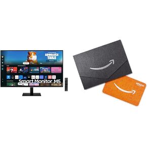 SAMSUNG 27-Inch M5 (M50D) Series FHD Smart Monitor with Streaming TV, Speakers, HDR10, Gaming Hub, Multiple Ports, Workout Tracker, Vision Accessibility Tools, LS27DM500ENXGO, 2024