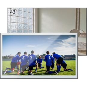 Soulaca 43 inches Large Smart TV Mirror 4K Screen Vanishing IPX6 Waterproof for Bathroom SPA Goo-Gle System WiFi Bluetooth DTV Hotel Advertising Indoor New