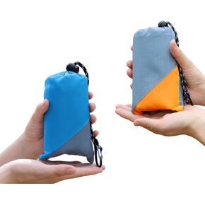 Orga'Neat Pocket Blanket, Grey Orange & Blue Grey, 2 Pack
