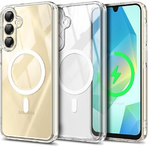 Designed for Samsung Galaxy A36 5G Phone Case [Compatible with MagSafe] [Full Camera Protection] Slim Thin Shockproof Protective Transparent Magnetic Phone Cover, Crystal Clear