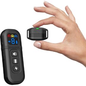 Smallest & Lightest Anti Bark Collar/Training Collar for Small Dogs 5-15lbs, with Shock, Vibration, Sound 3 Modes, Rechargeable, 99 Adjustable Levels, Black(Not Auto Collar)