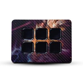 Carbon Fiber Skin Compatible with Elgato Stream Deck Mini - Spacial Overload - Premium 3M Vinyl Protective Wrap Decal - Easy to Apply | Made in The USA